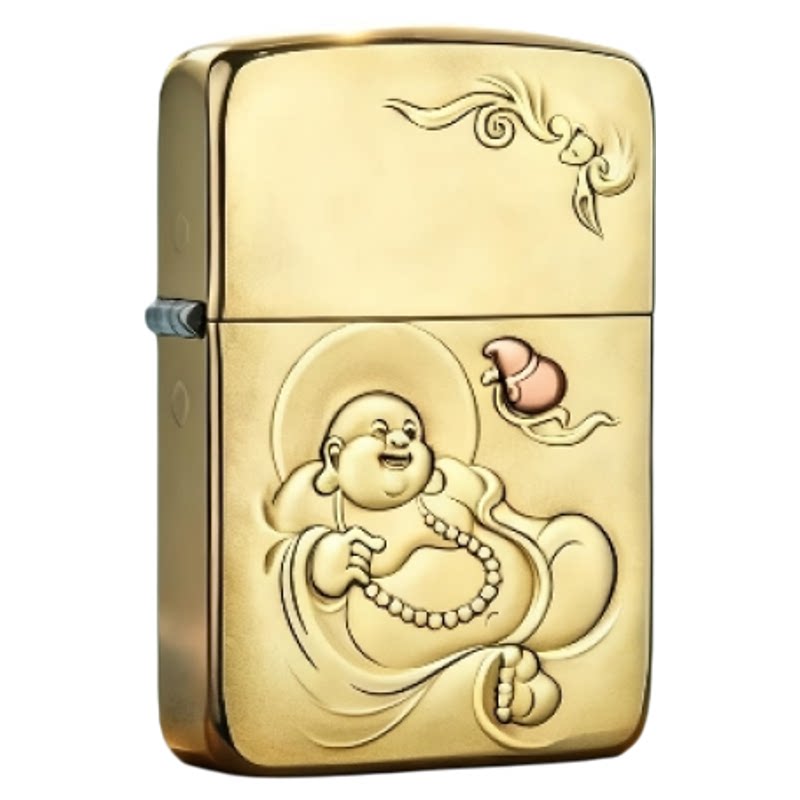 Zippo弥勒黄铜浮雕镶嵌1941军机