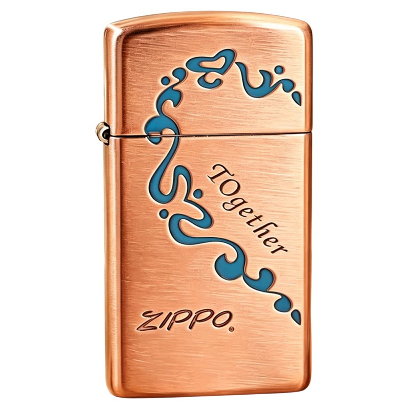zippo正品防风打火机纤巧窄机