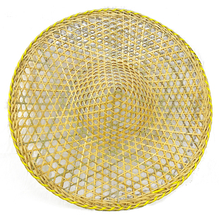 斗笠帽演出镂空竹编成人幼儿园斗艺考婚庆舞蹈红黄金白银蓝色装饰