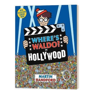 沃尔多在哪里 在好莱坞 英文原版 Where's Waldo In Hollywood聪明的沃利wheres is wally 威力威利在哪里Martin Handford英语书籍