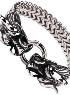 飒雅男士手链日韩首饰霸气龙头