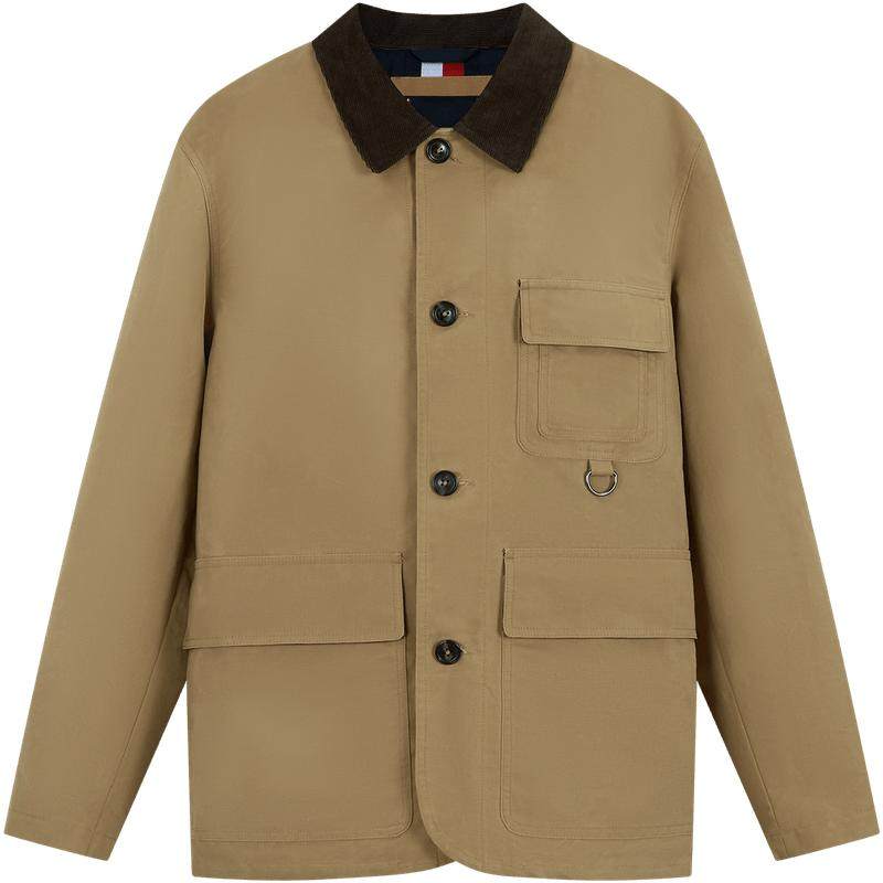 Tommy男装工装风宽松翻领棉服