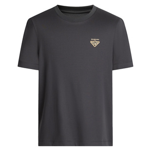 【凉感/抗菌/防紫外线】曼加龙高端烫钻T恤夏季简约短袖圆领上衣