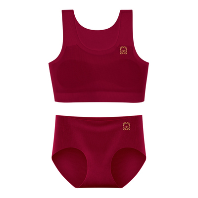 本命年女童内衣内裤套装