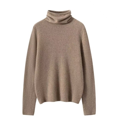 澳洲100%纯羊毛堆堆领羊毛打底衫