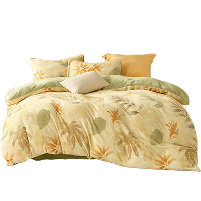 百丽丝家纺牛奶绒四件套A类抗静电加厚暖绒三四件套2025秋冬新款