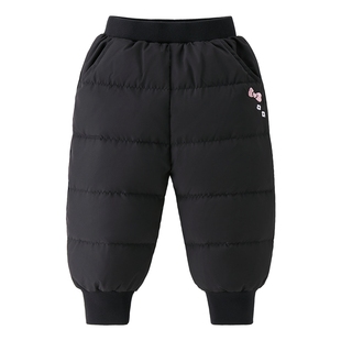 [防水]女童羽绒裤加厚儿童冬款保暖小女孩冬装长裤宝宝裤子外穿冬