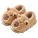 卡皮巴拉儿童棉拖鞋2025新款冬季保暖室内家居防滑毛绒棉鞋冬天男