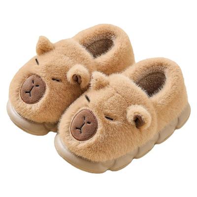 卡皮巴拉儿童棉拖鞋男童毛绒保暖