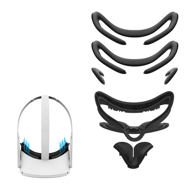 加宽舒适quest2皮革面罩AMVR遮光