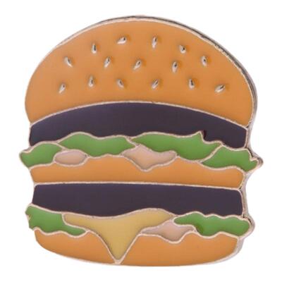仿真食玩薯条汉堡胸针可爱咖啡啤酒胸章包包衣服帽子围巾配饰