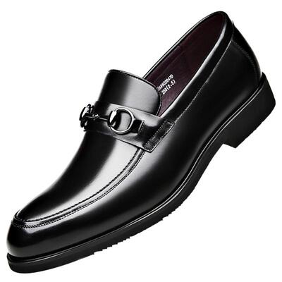 花花公子男士皮鞋真皮正装
