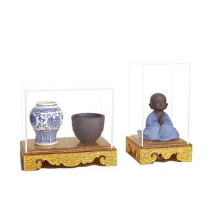 高透明亚克力工艺品摆件收纳展示盒珠宝文玩佛像防尘罩玻璃罩定制