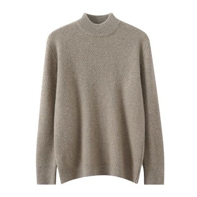 秋冬男士加厚半高领羊绒衫大码