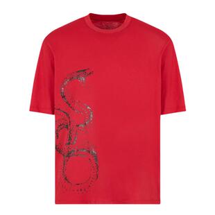 Armani/阿玛尼AX 男士蛇年时尚潮牌纯棉短袖T恤XM000213 AF10356