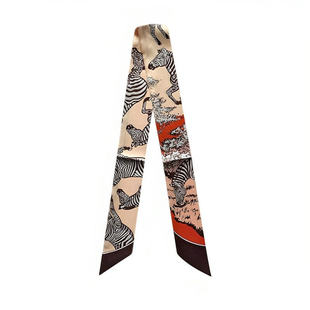 适用老花包包丝巾绑带细窄长条小丝巾凯莉包丝带缠包包手柄丝巾带