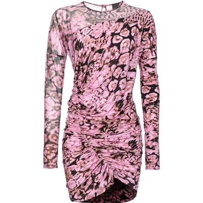 薄纱平纹针织迷你连衣裙