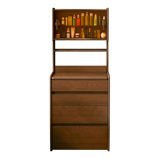 实木梳妆台床头柜一体小型化妆桌卧室迷你化妆台翻盖梳妆柜25新款