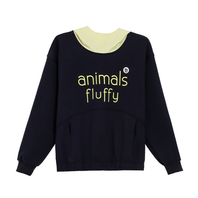 日本livheart 大童连帽卫衣女2026新款户外防风拼接上衣儿童女童