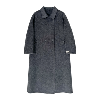 小个子中长款羊毛气质双面呢大衣