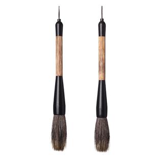 石獾猪鬃毛笔大副国画山水写意画山石梅花树干皴擦毛笔非常好用