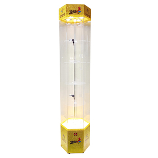 彩票旋转展示柜带锁展示架彩票柜台刮刮卡展示架体育彩票陈列展柜