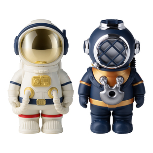 欢喜小将《上天揽福下海捞金》宇航员潜水员桌摆寓意好物车载摆件