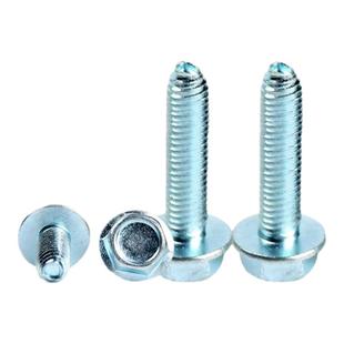 外六角法兰三价环保型蓝白锌三角牙锁紧螺丝六角头自攻自锁螺丝钉