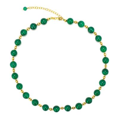 MGS/曼古银2025新款多巴胺彩串玛瑙项链高级感轻奢小众锁骨链吊坠