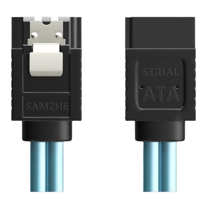 超短SATA3.0数据线电脑硬盘正反弯左右弯镀银铝箔双通道10~50cm