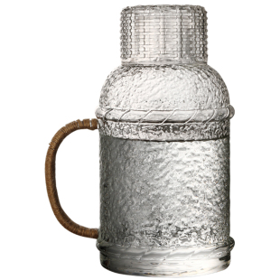 大容量冷水壶耐热高硼硅玻璃凉茶壶创意锤纹扎壶老式水壶晾凉白开