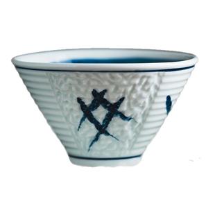 特别好看的碗日式斗笠碗复古家用高级陶瓷饭碗餐具面碗汤碗釉下彩