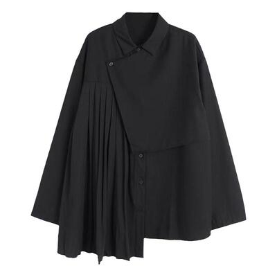 山本风不规则宽松衬衫设计感小众