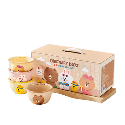 布朗熊陶瓷碗套装家用米饭碗