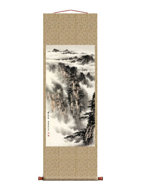郭传璋黄山云潮中式装饰画山水画