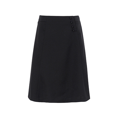 JESSIE气质黑色半身裙女新款今年流行显瘦佰搭职场通勤A字裙中裙