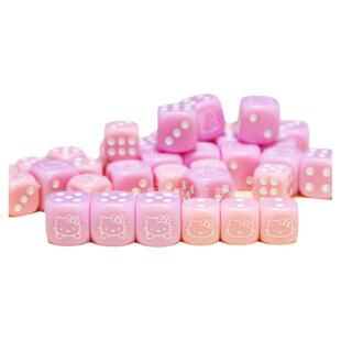 粉色猫骰子可爱色子Holle Kitty筛子麻将投子卡通猫圆角耐磨骰子