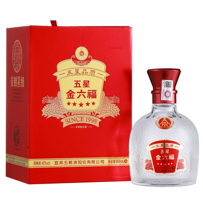 金六福白酒五星酒45度浓香型白酒