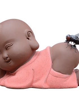 紫砂可爱童趣苍蝇寓意一定赢摆件