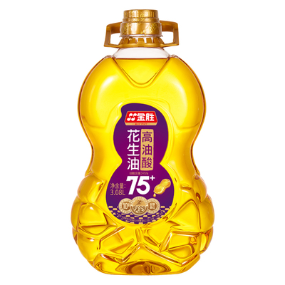 金胜高油酸花生油3.08L家用桶装