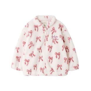 gelato pique25秋冬新品儿童睡衣毛绒拉链外套保暖外穿PKCT255169