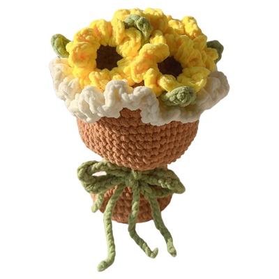 冰条线向日葵玫瑰手捧花束材料包