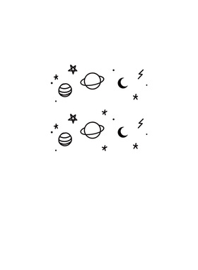星球纹身贴玩味tattoo简约风