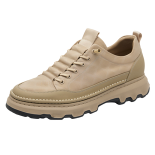 高哥内增高布鞋时尚休闲鞋秋冬增高男鞋轻便一脚蹬懒人鞋