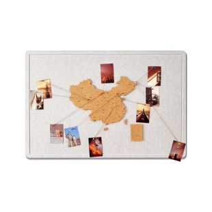 地图旅行足迹打卡旅游照片墙毛毡墙贴玄关墙面装饰客厅沙发背景墙