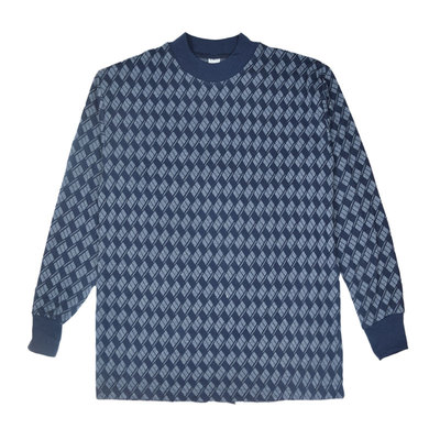 中老年提花秋衣男士内穿纯棉打底单件上衣保暖内衣秋冬季全棉毛衫