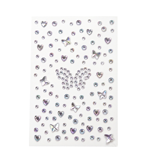 儿童舞台表演脸部化妆装饰自粘钻石贴纸贴脸饰品人鱼蝴蝶星月彩钻