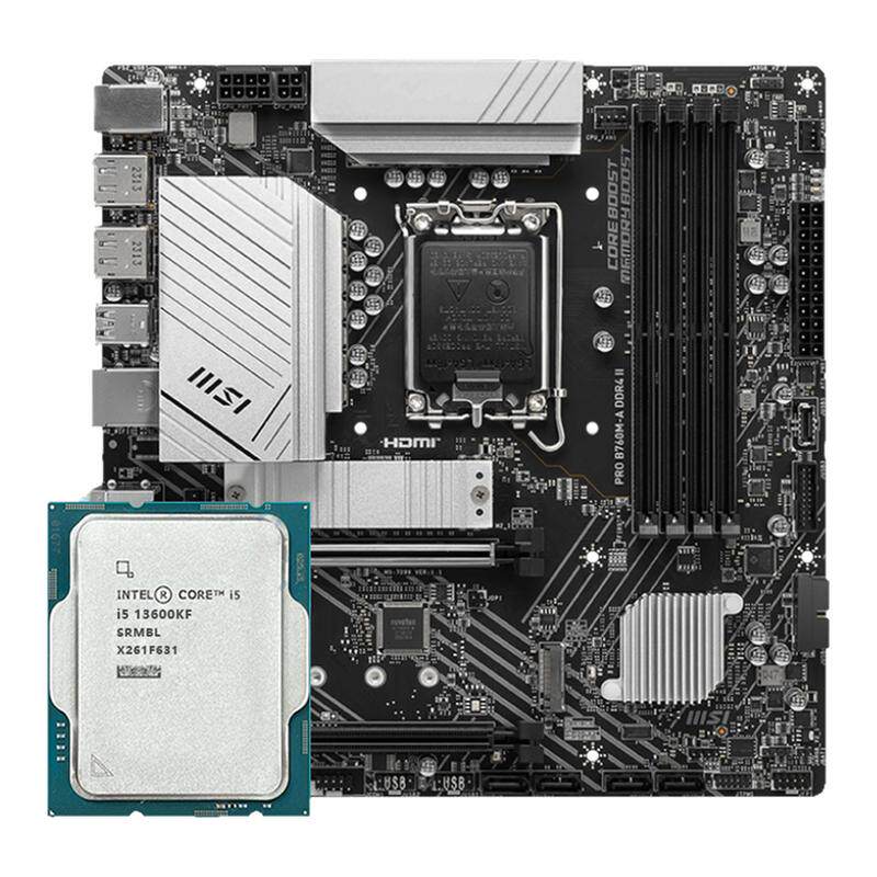 英特尔i5 13600KF散片CPU搭铭瑄 微星PRO B760M-A D4 II主板套装