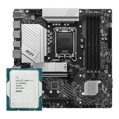 英特尔i5 13600KF散片CPU搭铭瑄 微星PRO B760M-A D4 II主板套装
