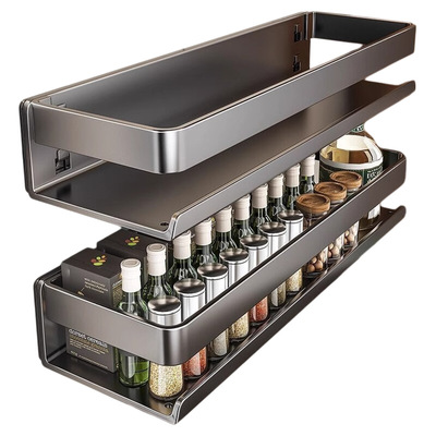 枪灰免打孔置物架|超2.8万次加购